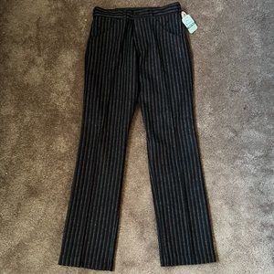 Monitaly Copa Pants Wool Stripe Burgundy/Black/Gray Size W32/34 slacks